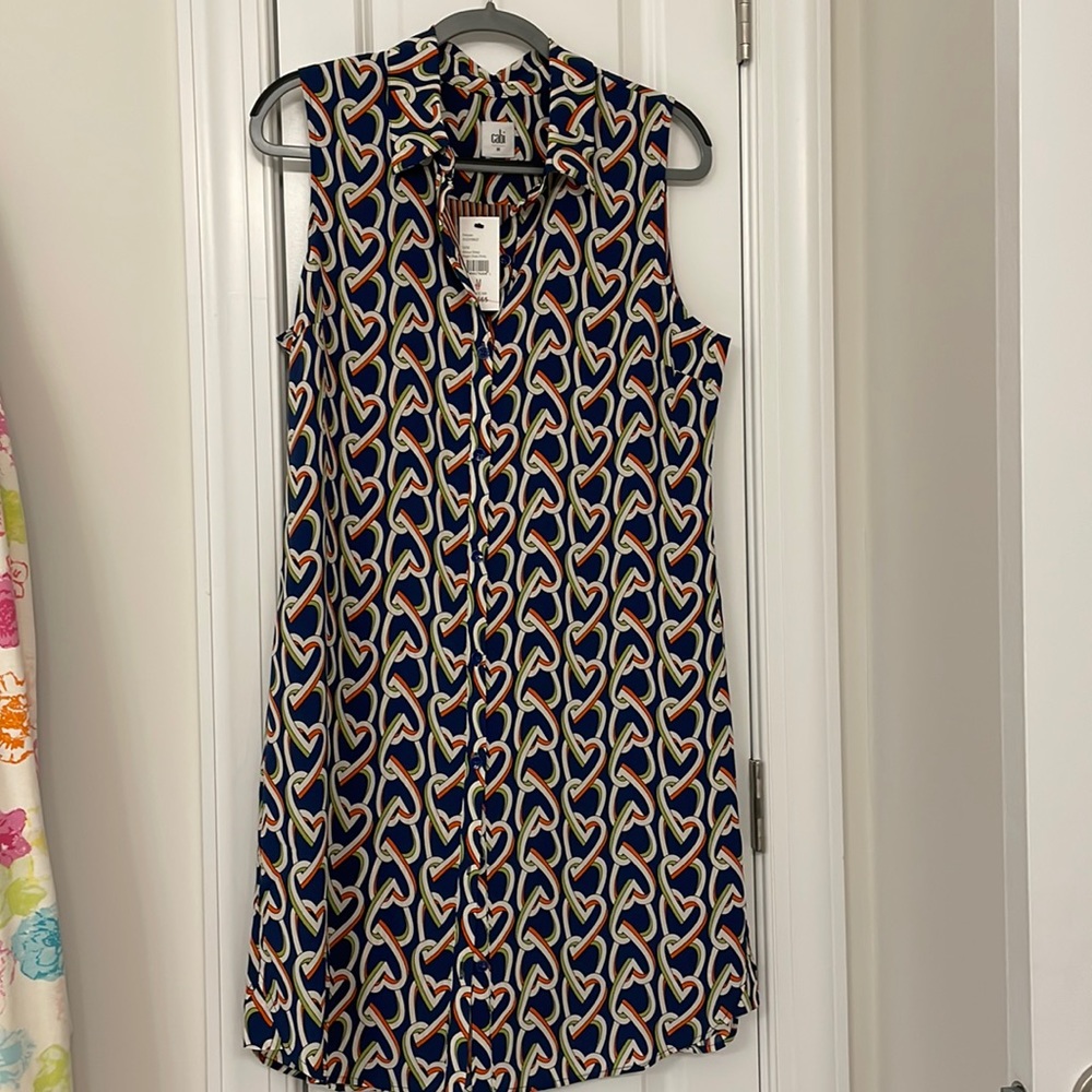 Cabi sleeveless button front dress